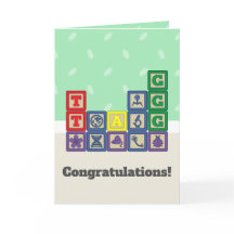 Future Biologist's Blocks Greeting Card