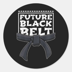 Future Black Belt Classic Round Sticker