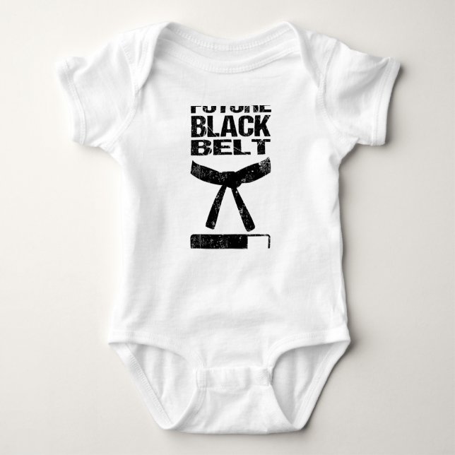 Future Black Belt loading for Martial Arts Kids Baby Bodysuit (Front)