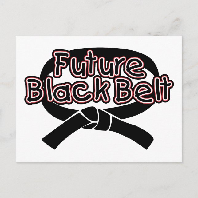 Future Black Belt  (red) Postcard (Front)