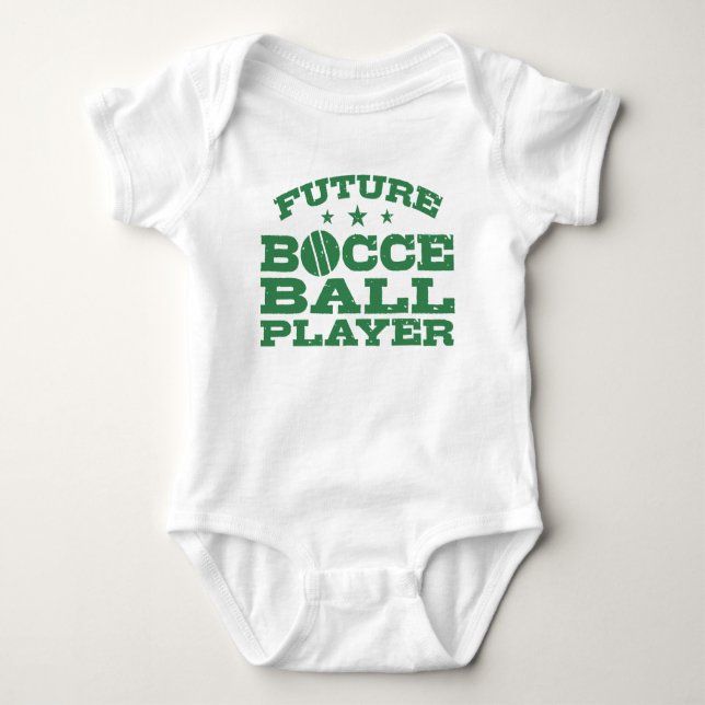 Future Bocce Ball Player Baby Bodysuit (Front)