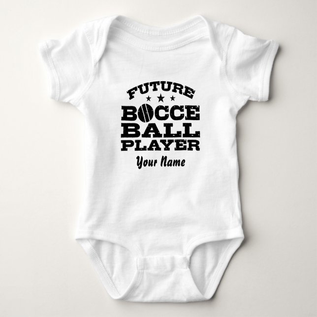 Future Bocce Ball Player Baby Bodysuit (Front)