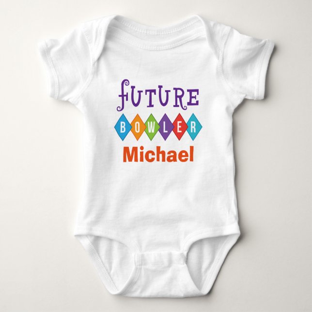 Future Bowling Kids Bowling Custom Baby T shirt (Front)