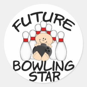 Future Bowling Star Classic Round Sticker