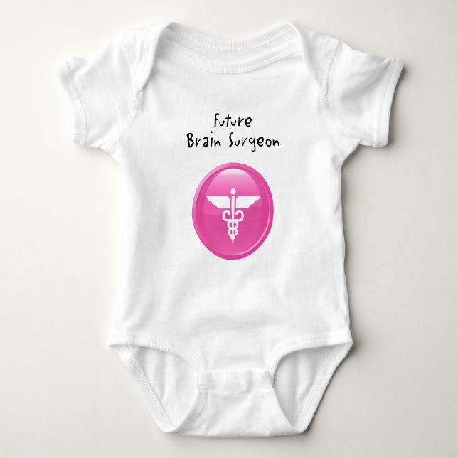 Future Brain Surgeon - Girl Baby Bodysuit (Front)