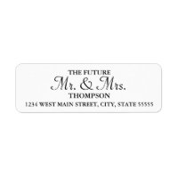 Future Bride and Groom Wedding Return Label
