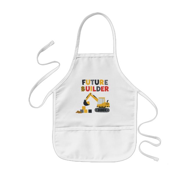 Future Builder Construction Vehicle Kids Apron (Front)
