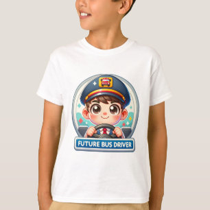 Future Bus Driver Kids T-Shirt - Adorable Cartoon 
