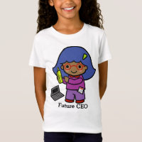 Future CEO / Accountant / Mogul Girl with computer