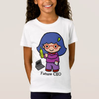 Future CEO / Accountant / Mogul Girl with computer