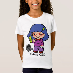 Future CEO / Accountant / Mogul Girl with computer T-Shirt