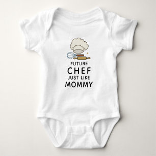Future Chef Just Like Mommy Cute Cooking Buddy Baby Bodysuit