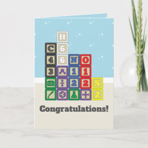 Future Chemist's Blocks Greeting Card