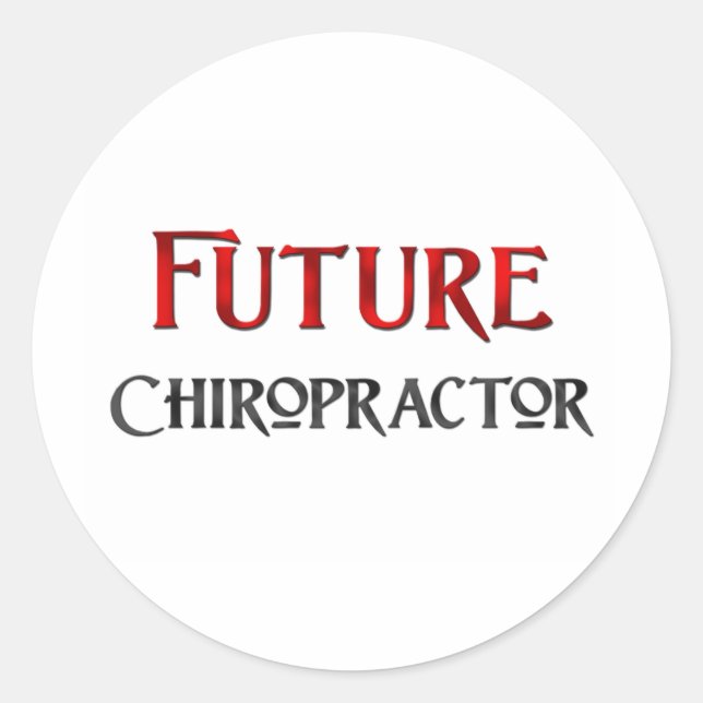 Future Chiropractor Classic Round Sticker (Front)