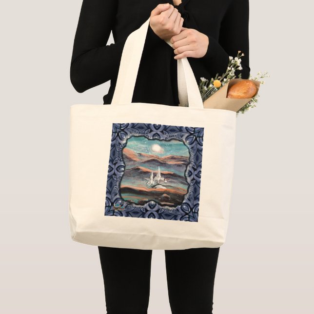 Future City of Light Large Tote Bag (Front (Product))
