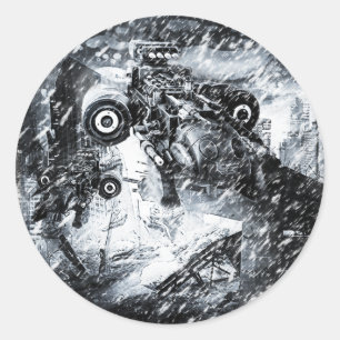 Future City Ruins Sticker