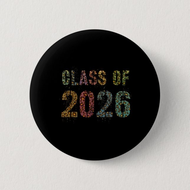 Future Cl Of 2026 Graduation Leopard Print Goodbye 6 Cm Round Badge (Front)