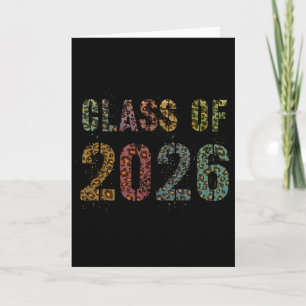 Future Cl Of 2026 Graduation Leopard Print Goodbye Card