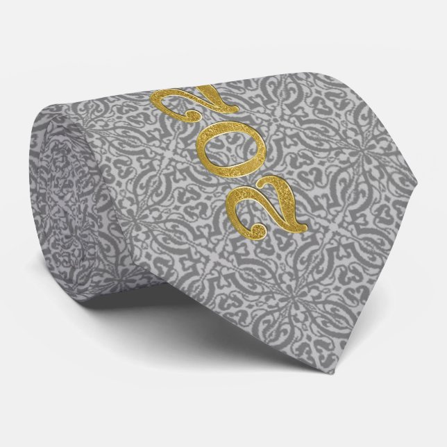 Future Class of 2025 Graduate Gold Deep Grey Tie (Rolled)