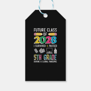 Future Class of 2028 Survived & Passed 5th Grade Gift Tags
