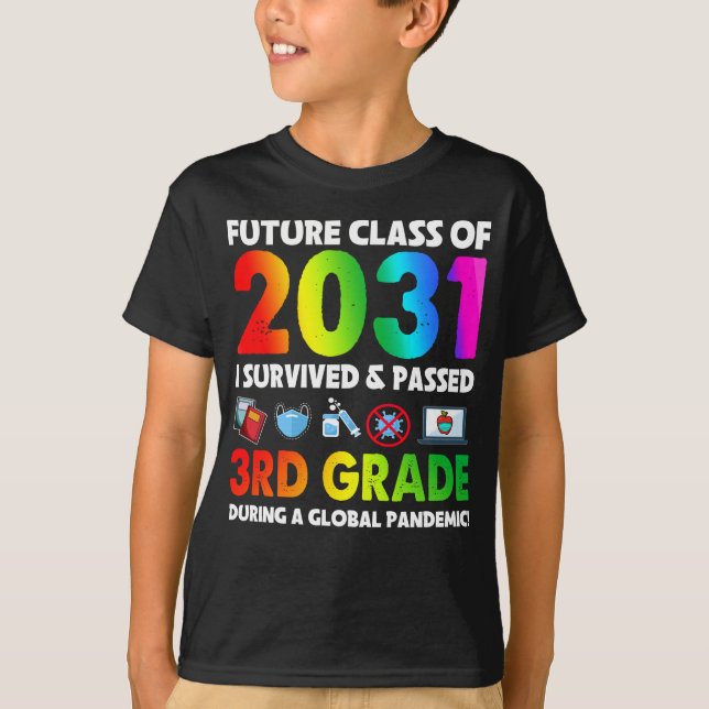 Future Class Of 2031 3rd Grade Team Back To School T-Shirt (Front)