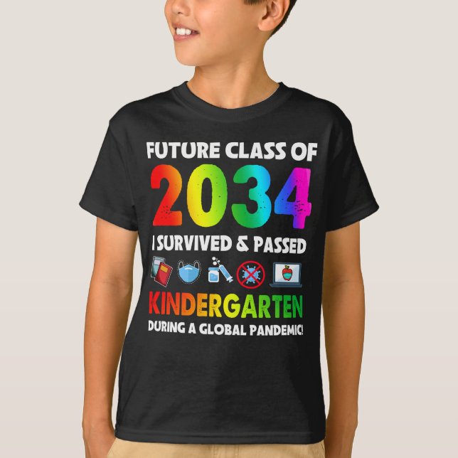 Future Class Of 2034 KindergartenTeam Back To  T-Shirt (Front)