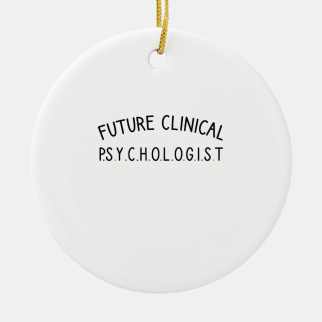 Future clinical psychologist ceramic tree decoration (Front)