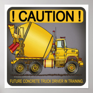 Future Concrete Truck Driver Poster Print