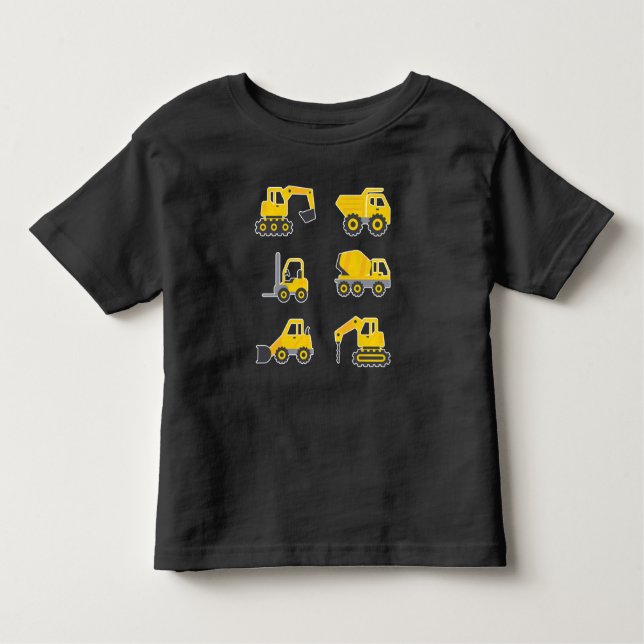 Future Construction Excavator operator Vehicles Toddler T-Shirt (Front)