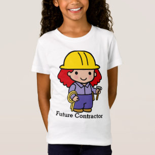 Future Contractor Girl with hammer and rope T-Shirt