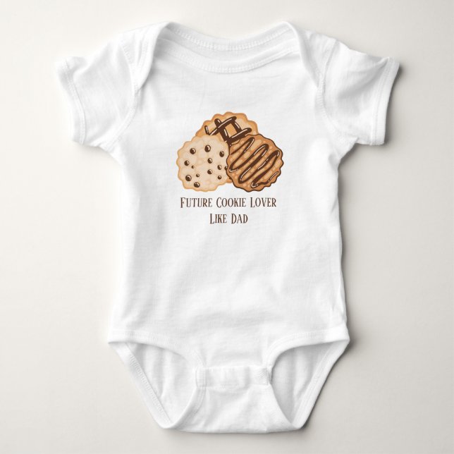 future cookie lover like Dad unisex Baby Bodysuit (Front)