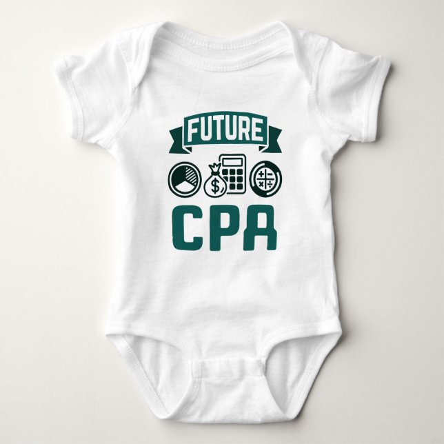 Future CPA Accounting Graduation Baby Bodysuit (Front)