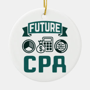 Future CPA Accounting Graduation Ceramic Tree Decoration
