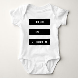 Future Crypto Millionaire Baby Block Design Baby Bodysuit