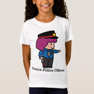 Future Cute girl Police Officer T-Shirt