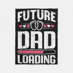 Future Dad Loading Fatherhood Funny Soon-to-be Dad Fleece Blanket