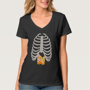 Future Dad Skeleton Rib Cage Men Skull Halloween P T-Shirt