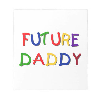 Future Daddy Primary Colours T-shirts and Gifts Notepad