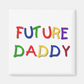Future Daddy Primary Colours Tshirts and Gifts Magnet
