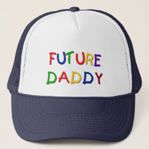Future Daddy Primary Colours Tshirts and Gifts Trucker Hat