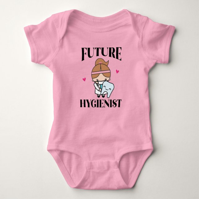 Future Dental Hygienist Girls Baby Bodysuit (Front)
