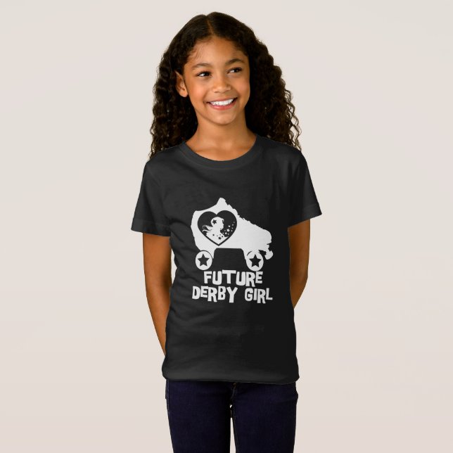 Future Derby Girl, Roller Skating design for Kids T-Shirt (Front Full)