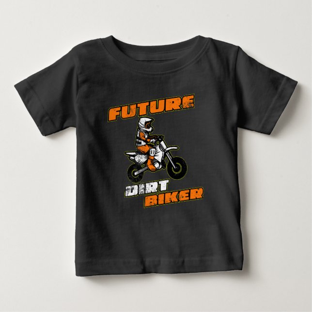 Future Dirt Biker Funny Motocross Gift for Kids Baby T-Shirt (Front)