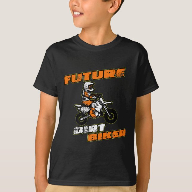 Future Dirt Biker Funny Motocross Gift for Kids T-Shirt (Front)