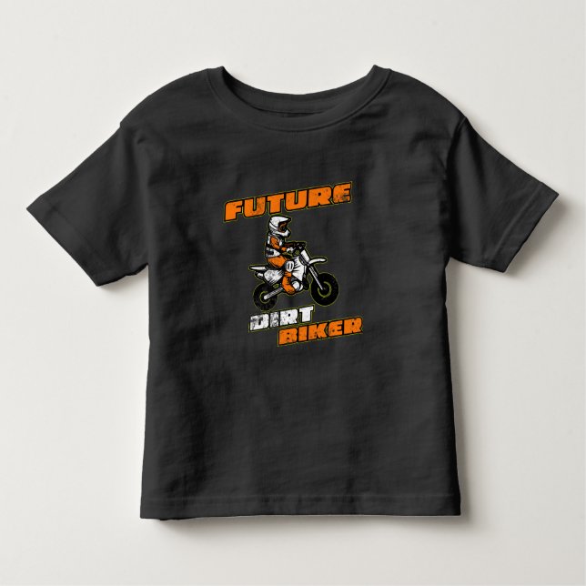 Future Dirt Biker Funny Motocross Gift for Kids Toddler T-Shirt (Front)