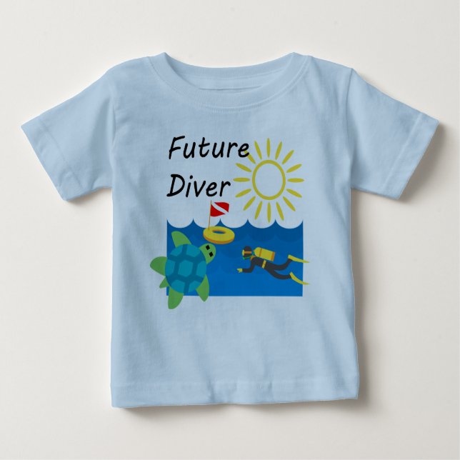 Future Diver Design - Baby Fine Jersey T-Shirt (Front)