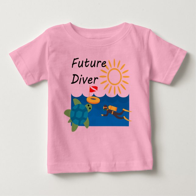 Future Diver Design - Baby Fine Jersey T-Shirt (Front)