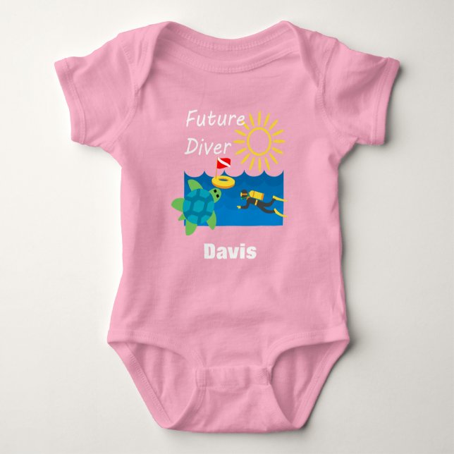 Future Diver Design - Baby Jersey Bodysuit (Front)