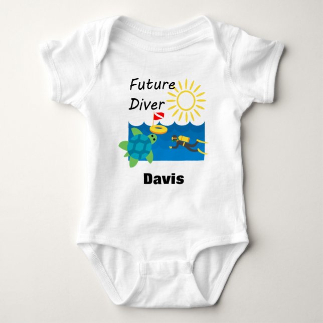 Future Diver Design - Baby Jersey Bodysuit (Front)