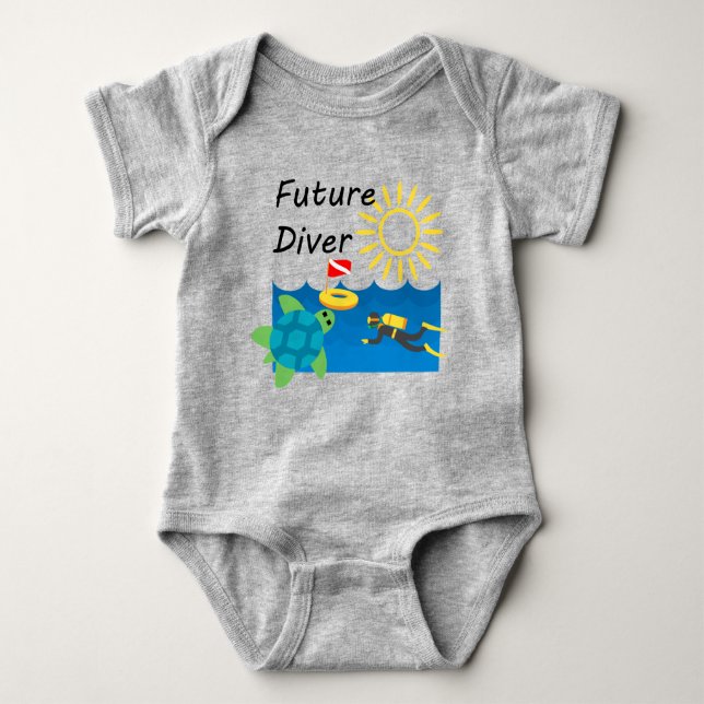 Future Diver Design - Baby Jersey Bodysuit (Front)